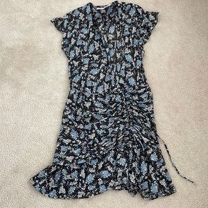 Veronica Beard Sean Ruched Dress cap sleeve.